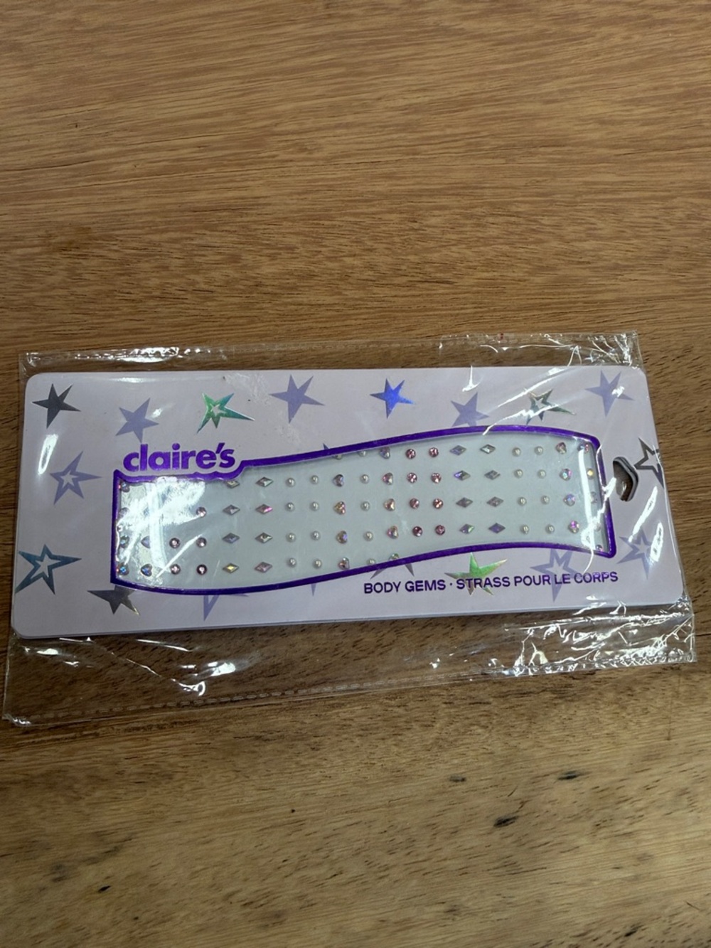 Claire's Iridescent and Pink Adhesive Body Gems
